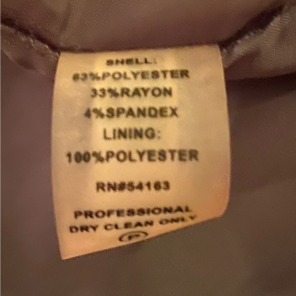 Calvin Klein gray sheath with ruffle and belt, size 12 - Picture 6 of 6